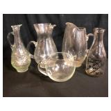 Clear glass kitchen items
