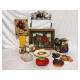 Homco plastic and ceramic fruit-themed kitchen