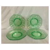 Uranium Glass Octagonal Plates