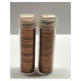 2 Rolls 1981-D and 1989 Cents Gem BU