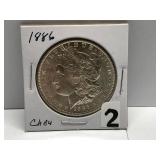 1886 Morgan Silver Dollar Ch BU