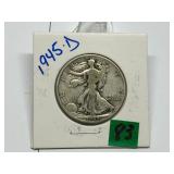 1945-D Walking Liberty Half Dollar