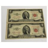 1953-A and B $2 US Notes