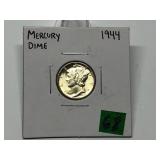 1944 Mercury Dime Gem BU