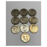 10 Eisenhower Dollar Coins