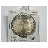 1964 Japan 1000 Yen Olympics Silver