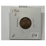 1926-S Lincoln Cent Semi-Key F
