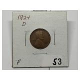 1924-D Lincoln Cent Semi-Key F