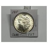 1887 Morgan Silver Dollar Ch BU