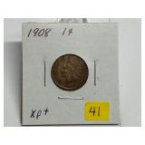 1908 Indian Head Cent XF Plus