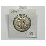 1945 Walking Liberty Half Dollar