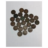 25 1800s Indian Head Pennies