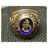 Gold-Tone US Navy Ring