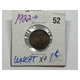 1922-D Lincoln Cent XF One Mint Year