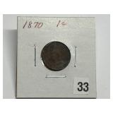 1870 Indian Head Cent Semi-Key