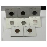 1900-1907 Indian Head Cents 8 Coins