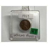 1909 Lincoln Wheat Cent AU
