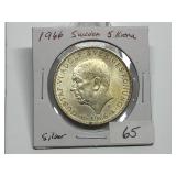 1966 Sweden Silver 5 Kronor UNC