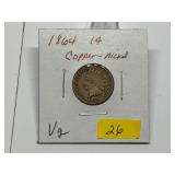1864 Copper-Nickel Indian Head Cent VG