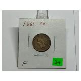 1861 Indian Head Cent Fine Better Date