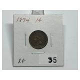 1874 Indian Head Cent XF