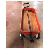 Vintage Radio Astronaut Red Steel Wagon