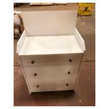 White Three Drawer Chest 28x18x42