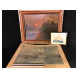 Framed Marine and Seascape Prints Lot