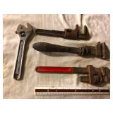 Pipe and Monkey Wrenches Lot