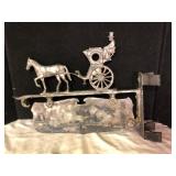 Vintage Metal Tavern Sign Bracket Horse Cab