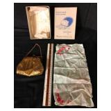 Whiting and Davis Gold Mesh Handbag in Box