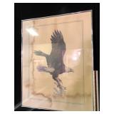 Hugh Hirtle Bald Eagle Signed Print Framed