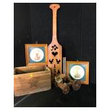 Vintage Mushroom Decor and Wood Lot
