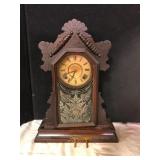 E Ingraham Gingerbread Mantel Clock 8 Day