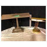 Vintage Brass Bankers Piano Desk Lamps Lot