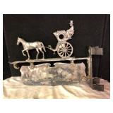 Vintage Metal Tavern Sign Bracket Horse Cab