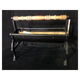 Vintage Cast Iron Newspaper Log Roller