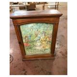 Antique Oak Diamond Dyes Store Cabinet
