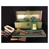 Tool Variety Lot Wood Carving and Porter Box