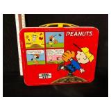 Vintage Peanuts Metal Lunch Box Thermos