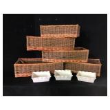 AngelStar Ceramic Dishes and Wicker Baskets