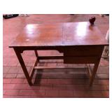 Antique Oak Desk with Pencil Sharpener
