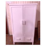 White Wooden Wardrobe 32x20x69