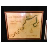 Lake Art Lake Taneycomo Wood Map