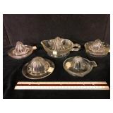 Vintage Glass Citrus Juicer Reamer Lot