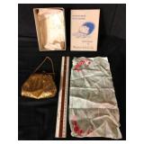 Whiting and Davis Gold Mesh Handbag in Box
