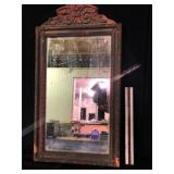 Antique Nurre Mirror Carved Wood Frame
