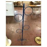 Blue Metal Plant Stand 48 Inch Tall