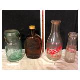 Antique Bottle Lot Dairy and Atlas