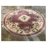 Vintage Chinese Wool Round Area Rug